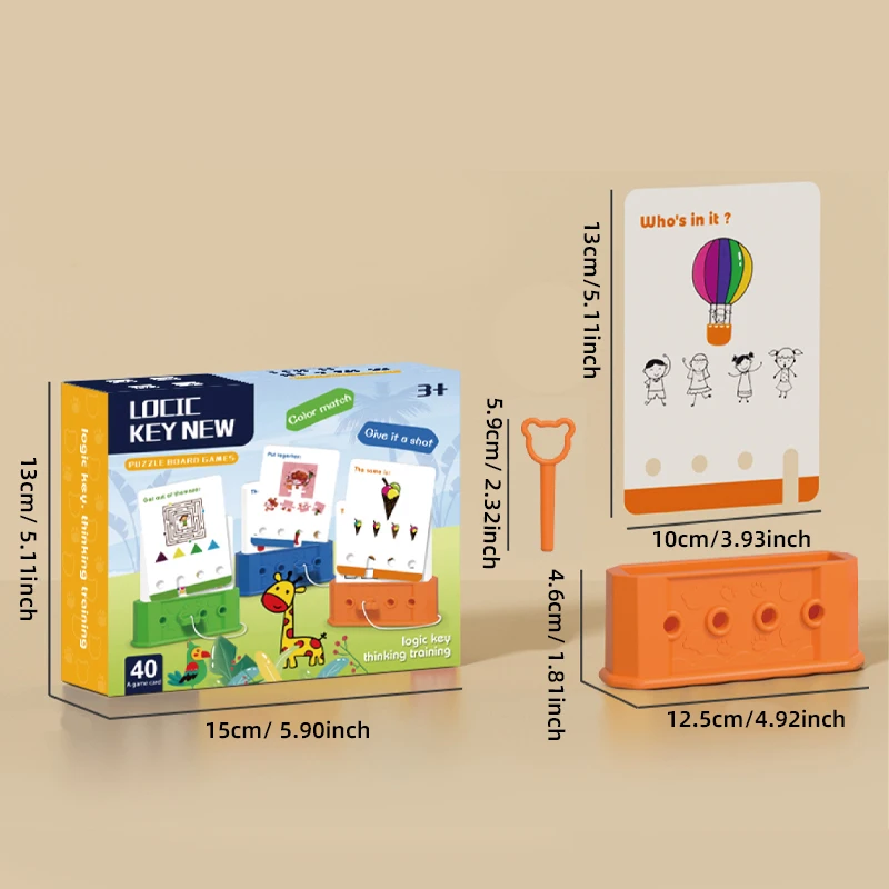 ロジックキーボードゲームおもちゃ、子供用ロジックキーパズルおもちゃ、集中力を向上させる、幼稚園の論理的思考教育ツール
