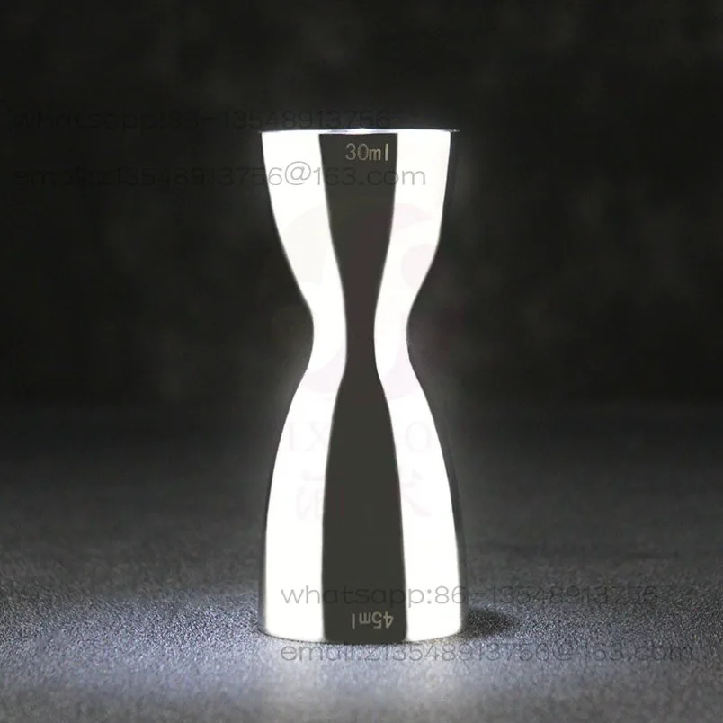Stainless steel wine measuring device, graduated double-headed ounce cup, cocktail measuring cup for bartending