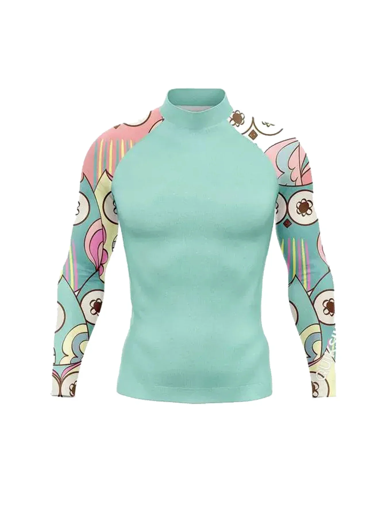 Men's Rash Guard Swim Shirts UPF 50+ Baselayer Long Sleeve Skins Compression Performance Fit Top