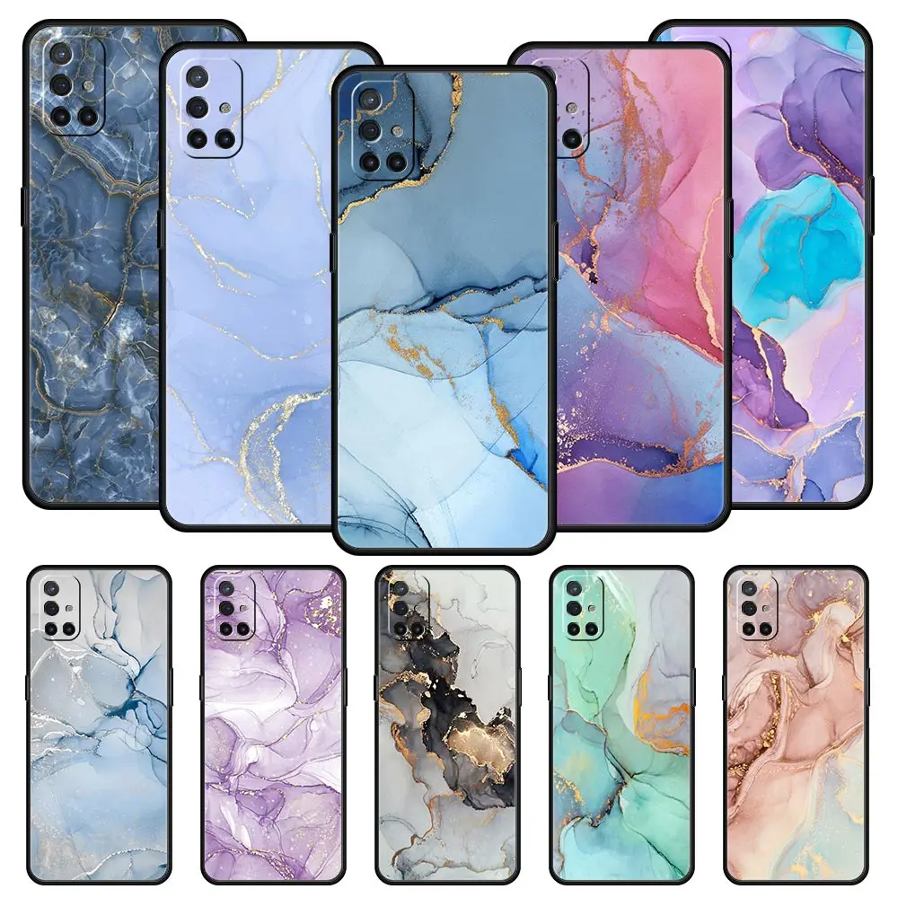 

Marble Ink wash For OnePlus 10 Pro 9 8T 8 Nord N10 7 7T 9R Phone Case For 1+ Nord 2T CE 2 N100 N200 Z 5G Soft Silicon DIY Cover