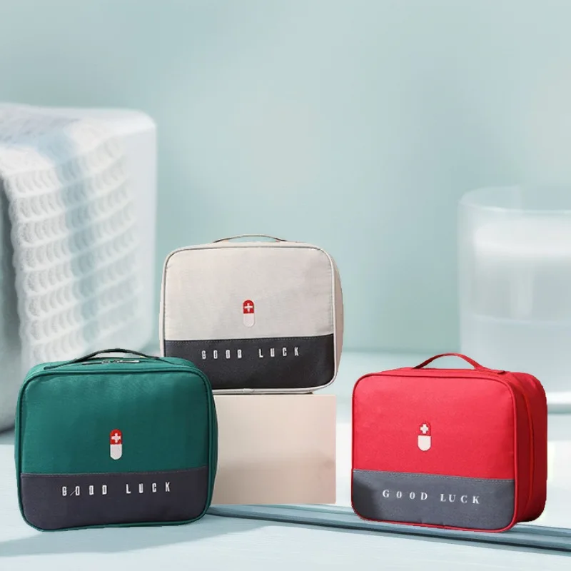 

"Large - Capacity Portable Medical Kit - Travel & Home First Aid Pouch with Storage for Medicines & Epidemic Prevention