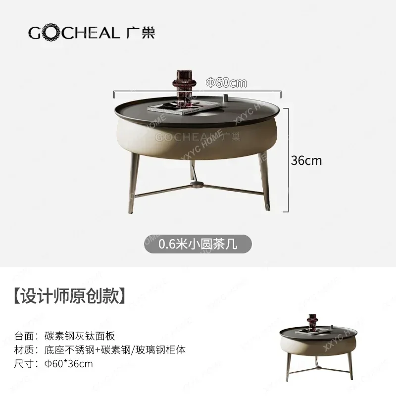 

minimalist round coffee table living room tea table paint process designer creativity