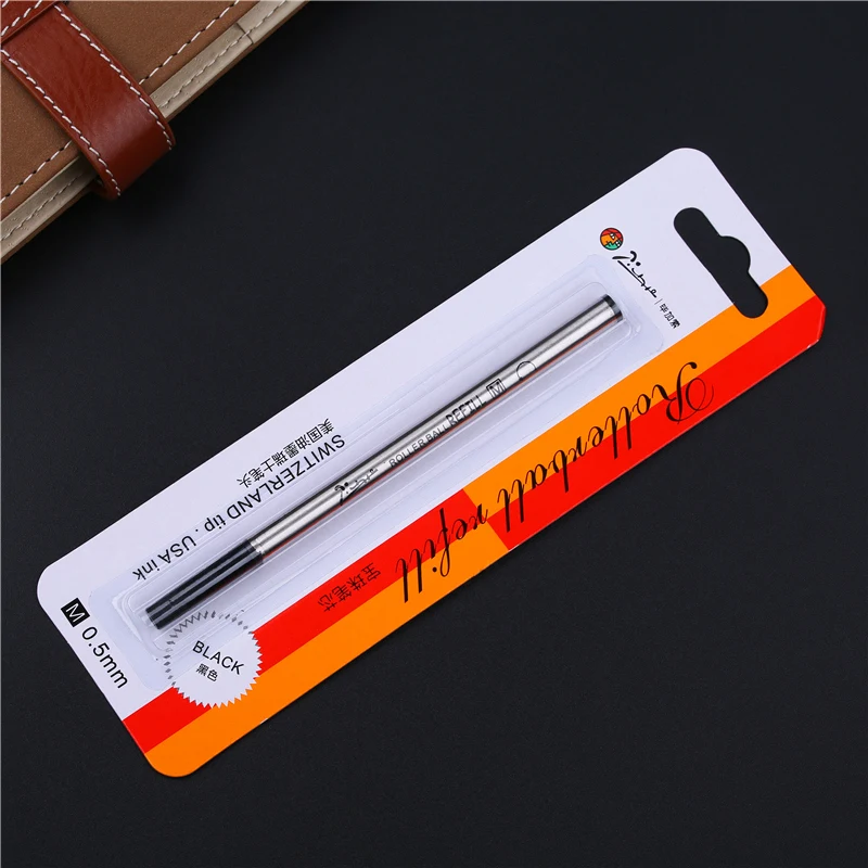 

10 Pcs International standard Roller Ball Refill 0.5mm 0.7mm Screw Type Roller Pen Refills Black Ink Free Shipping