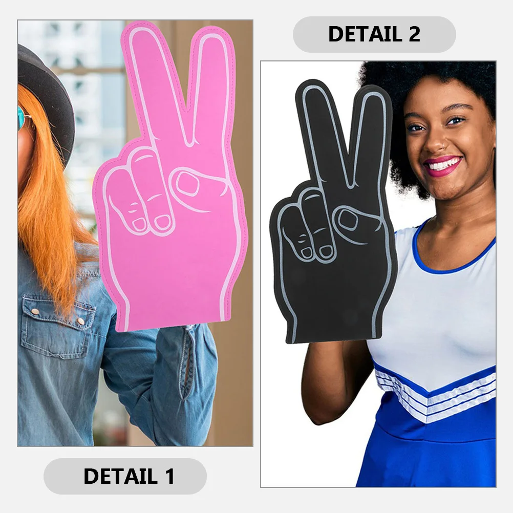

4Pcs Large Foam Fingers Creative Design Party Noise Makers for Soccer Basketball Games Cheer Team Gifts Sports Event Fan