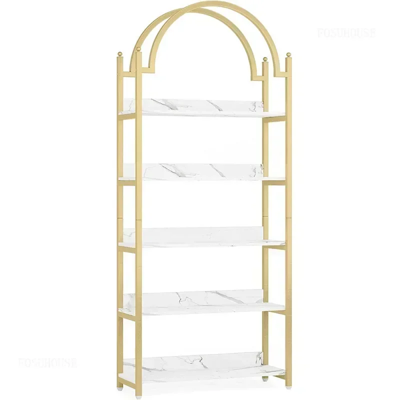 Creative Iron Shelf for Balcony Floor Flower Pot Display  Modern Fashion Household Bookcase for Study Room