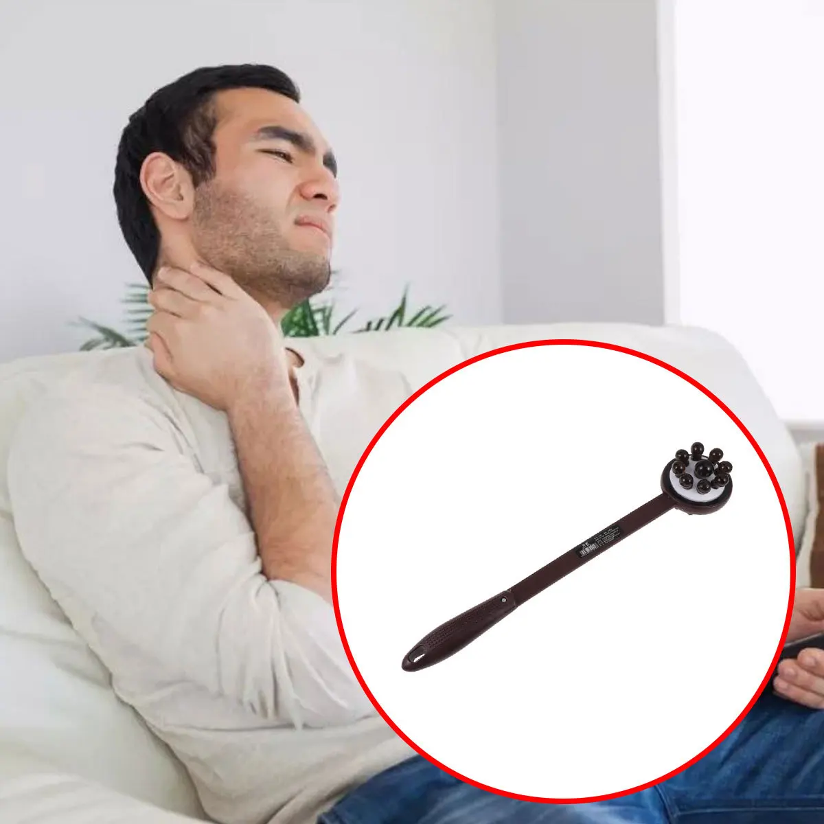 

Wooden Plastic Massage Hammer Roller Ball Stick For Back Neck Legs Home Use Massage Tools Bat Scratcher Hammer