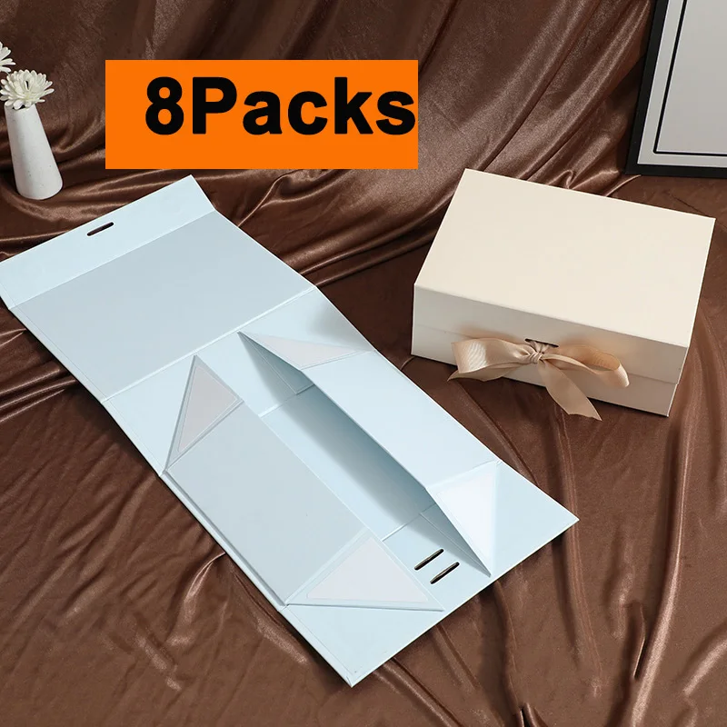 Gift Box White Black Pink Cute Magnetic Gift Boxes 8Packs Sturdy Gift Packaging Box For Birthday Party Christmas Present Box