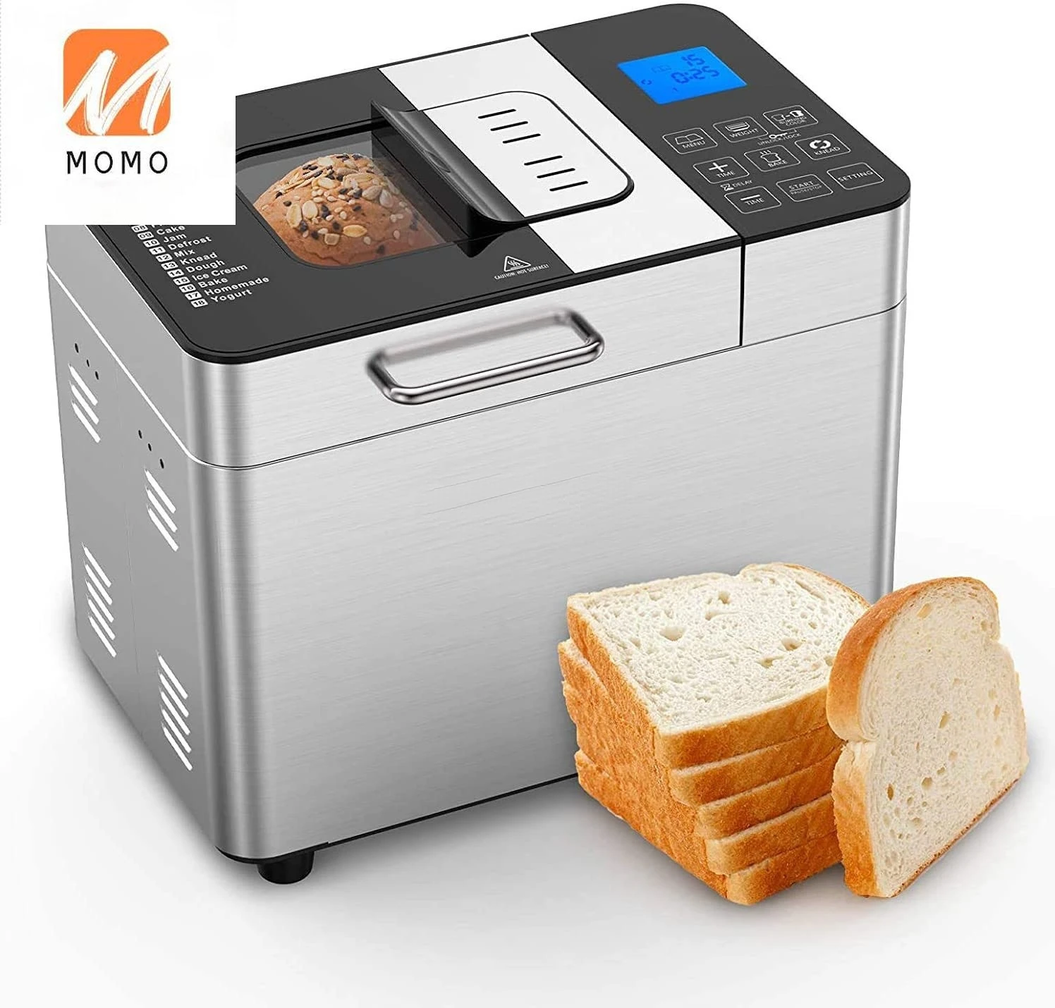 Stainless Steel Home Used Bread Maker with Ice Cream Maker Function