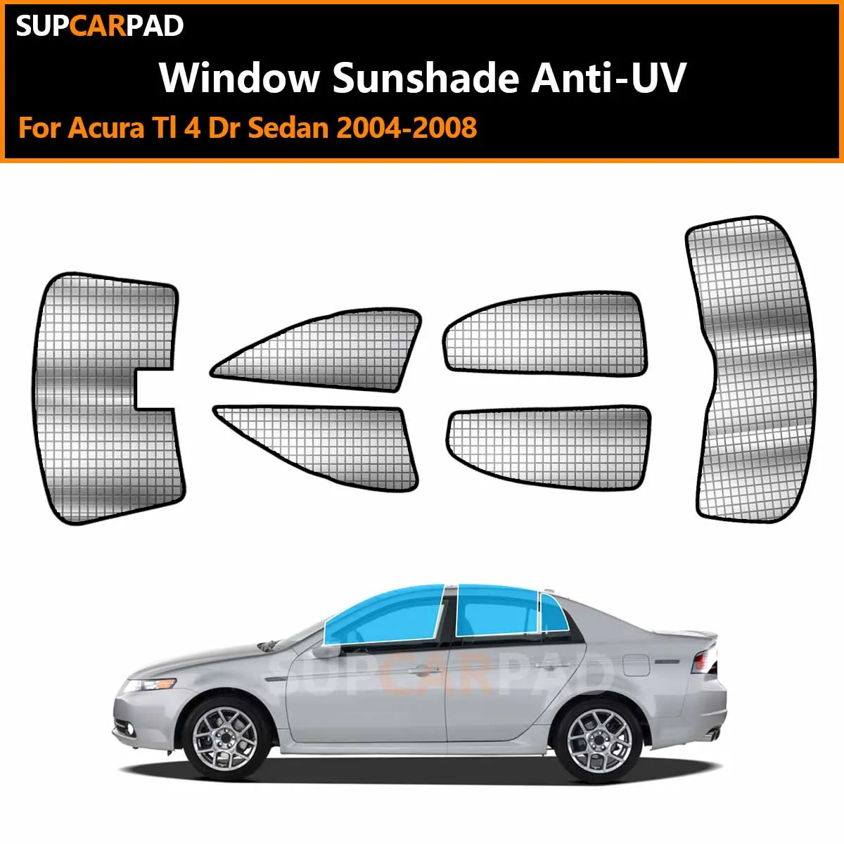 

For Acura Tl 4 Dr Sedan 2004-2008 Custom Car Window Sunshade Anti-UV Car Sun Window Visors Sunshade Covers Accessories