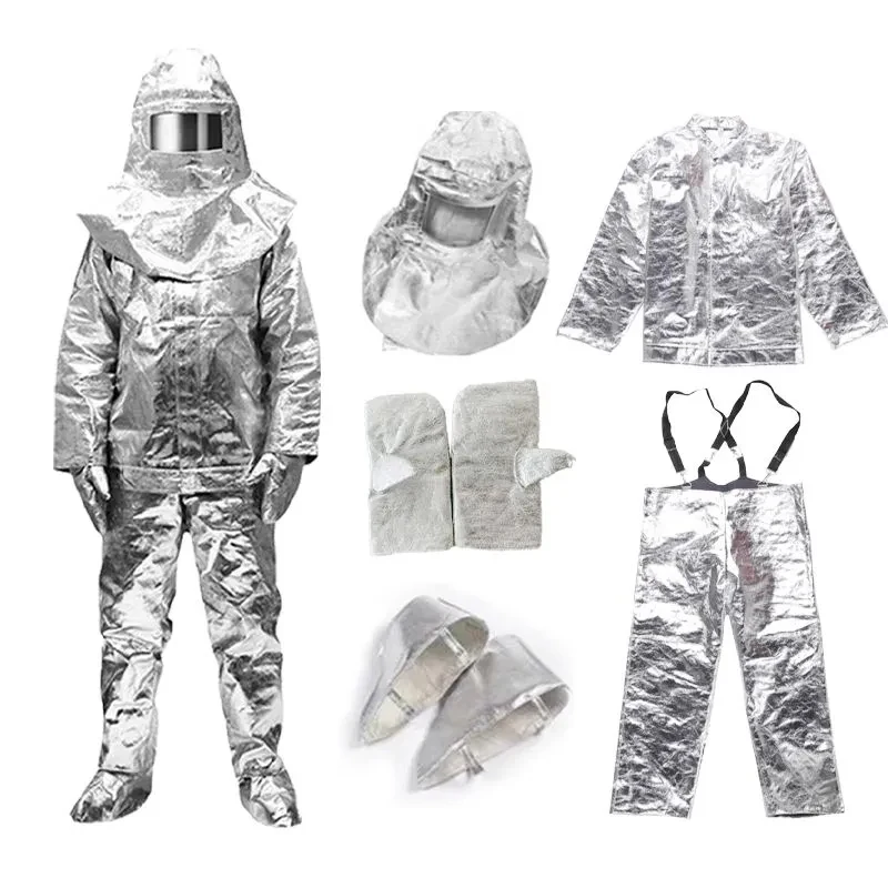 

5-piece Aluminized High Temperature Fire Thermal Insulation Heat Resistant Protective Clothing