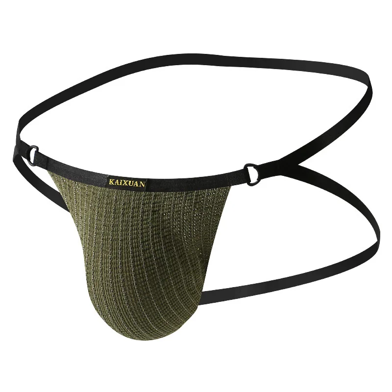 Jockstrap taille basse avec bretelles fines pour hommes, sous-vêtements genci, tongs drôles, culottes bikini pour garçons, zones me plus riches comme zones bre