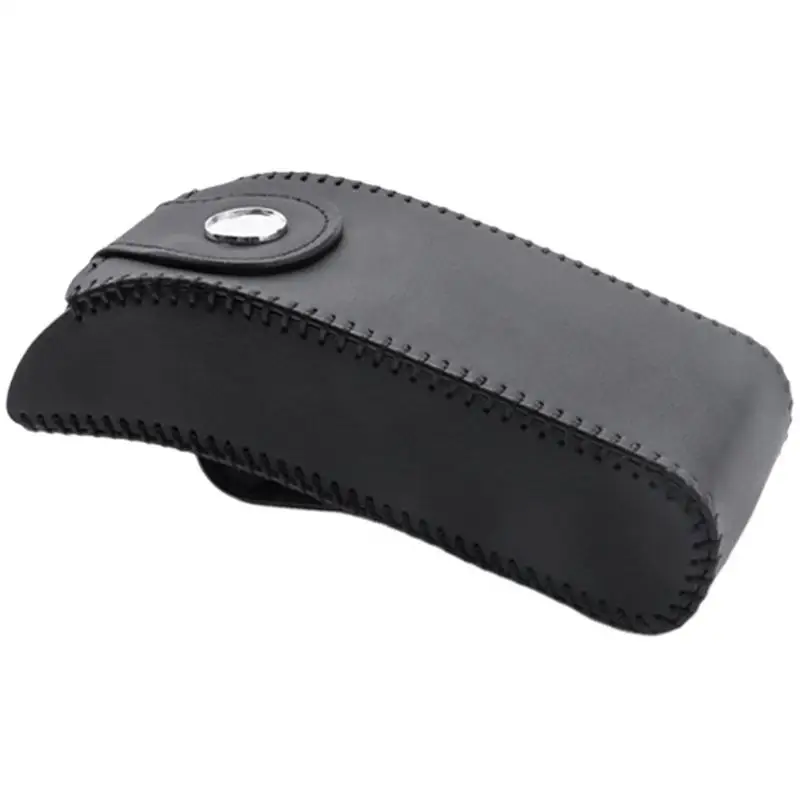 Visor Clip Sunglasses Case Sunglass Holder For Car Visor Non-destructive Installation Glasses Holder Clip Artificial Leather