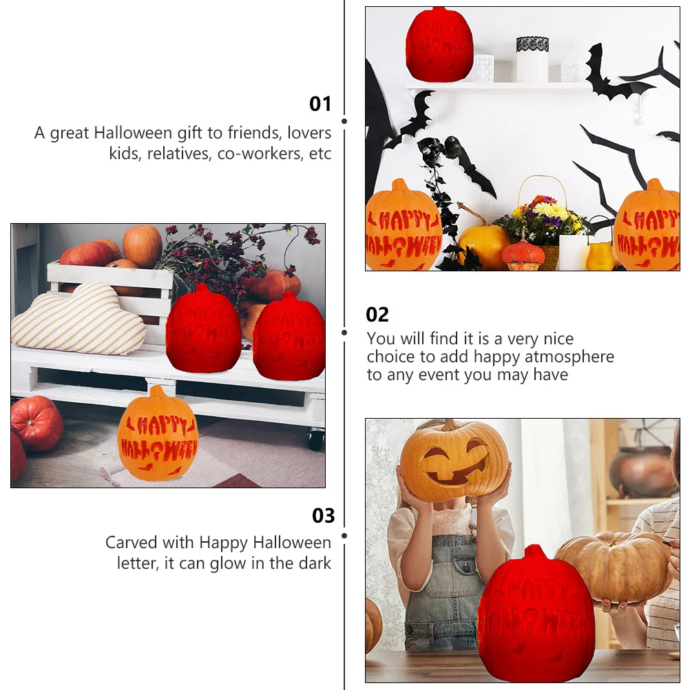 

1pc Halloween Hollow Pumpkin Lamp Glow In Dark Party Decorative Light For Kids Adults Festival Supplies Led Lighting