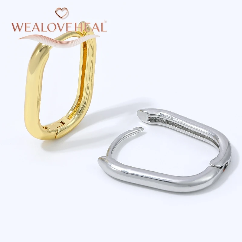 ohrringe, ohrringe damen, 18K Vergoldete Messing Ovale Huggie Creolen für Damen Glatte Minimalistische Geometrische Alltagsschmuck Valentinstag Geburtstagsgeschenk – Detail 18