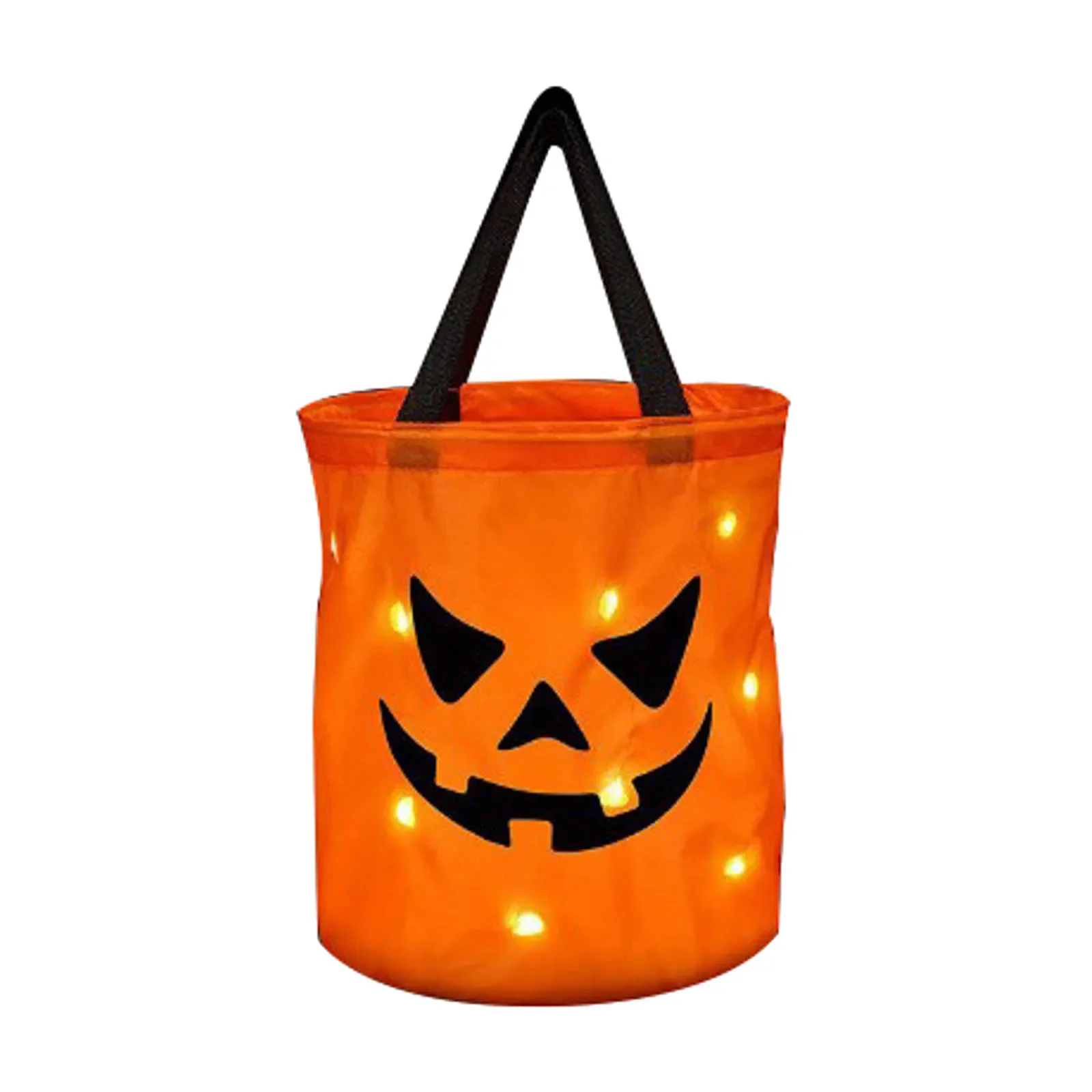 Halloween Led Light-Up Trick Or Bags Licht Led Halloween Truc Of Emmer Pompoen Snoep Grote Zakken | Gezicht Halloween Emmer