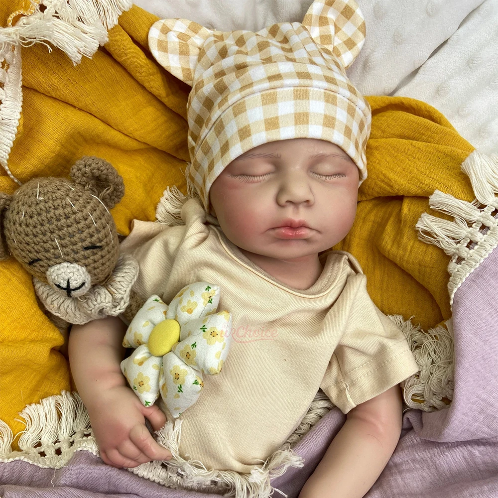 20inch Easy Care Silicone Reborn Doll Open Mouth Loulou Delicate Details Soft Full Body Lovely Play Doll for Birthday Gift