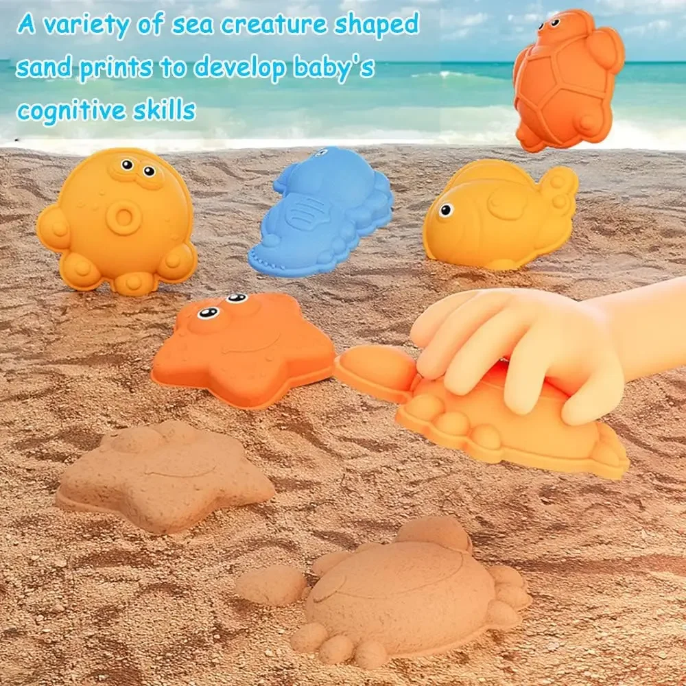 Beach Toys for Toddlers Kids Cute Duck Sand Toy Set Beach Bucket Shovel Animal Sand Molds Scoop Summer Outdoor Toys for Boy Girl