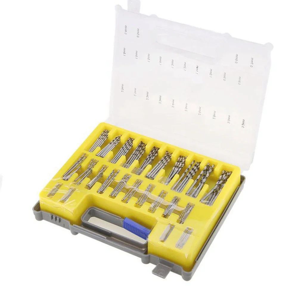 150 Buah Hss Micro Bit Twist Drill Set Kit Mini Kecil Presisi Hss Daya Bor 0.4Mm-3.2Mm Pcb Bor Bit Kerajinan Lubang Pembuat dengan Kasus