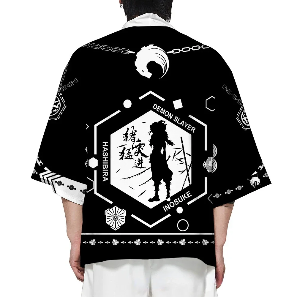 أنيمي طوكيو كيمونوس سترة اليابانية الساموراي تأثيري حلي هاوري كيمونو قميص النساء الرجال بلايز لصيف الشاطئ الأصفر يوكاتا