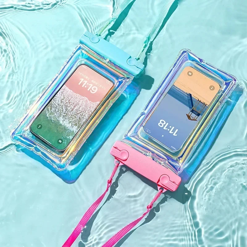 Mobile Phone Waterproof Bag, Touch Screen Swimming Specific Water Park Artifact, Drifting Equipment Storage Bag Laser Phone Case