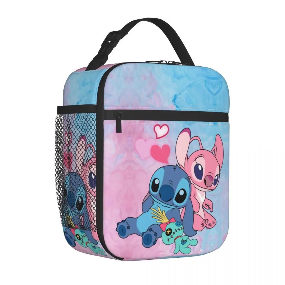 Custom Stitch Angel Lunch Bag Cooler Warm Insulated Lunch Box for Children School Food Portable Tote Bags