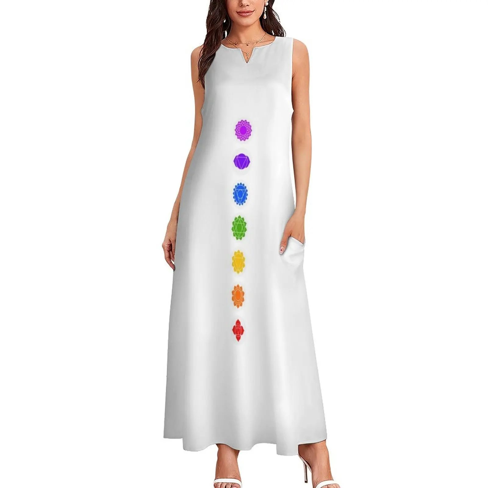 Reiki Seven Chakra Long Dress dress korean style dress party night Women