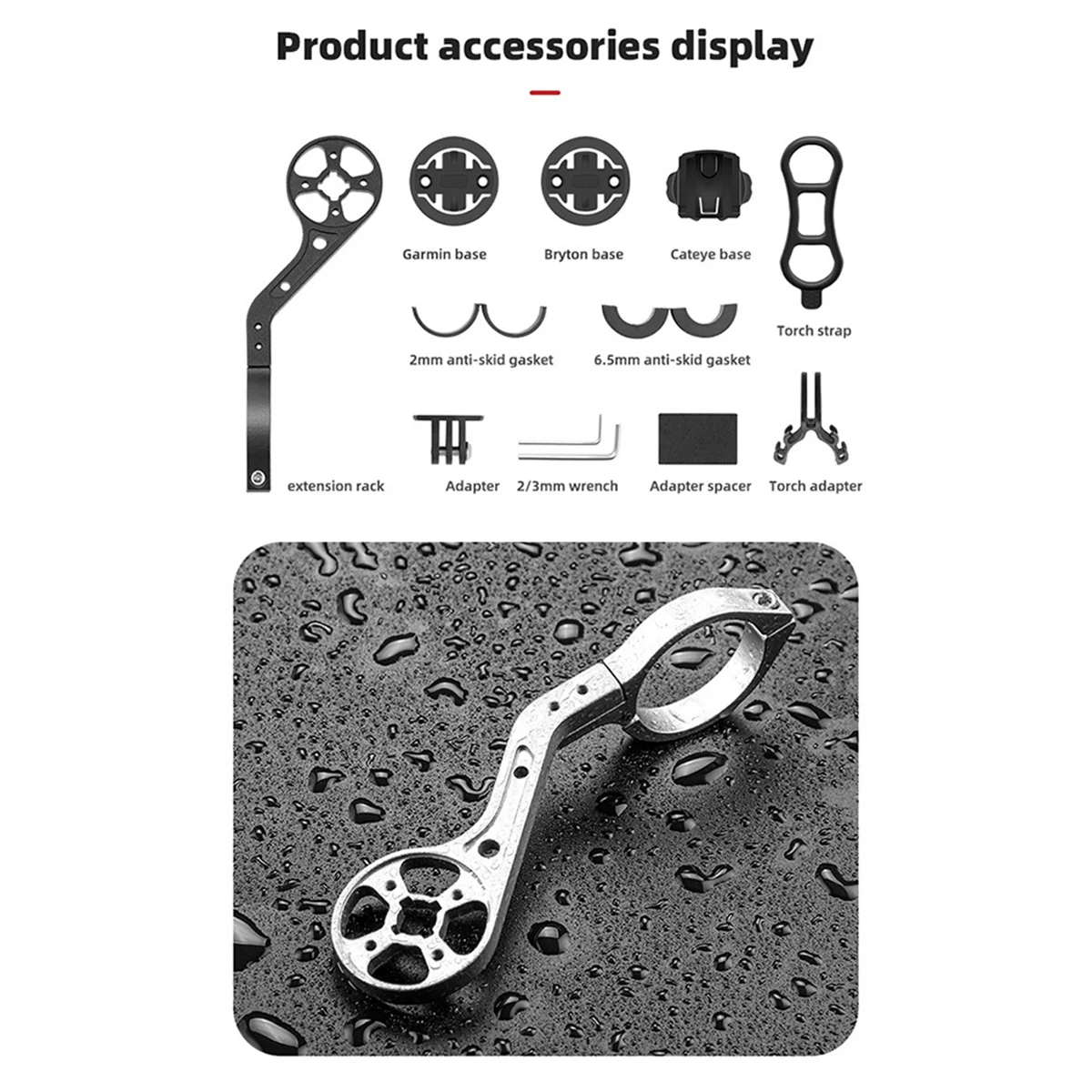 T34C Extended Out-Front Cycling Bicycle Computer Mount GPS Mount Holder Handlebar for //Cateye/ Camera A