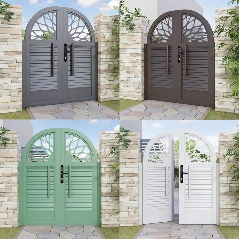 for Aluminum Alloy Villa Courtyard Door Stainless Steel Wrought Iron Country Yard Fence Modern Garden Security Gate