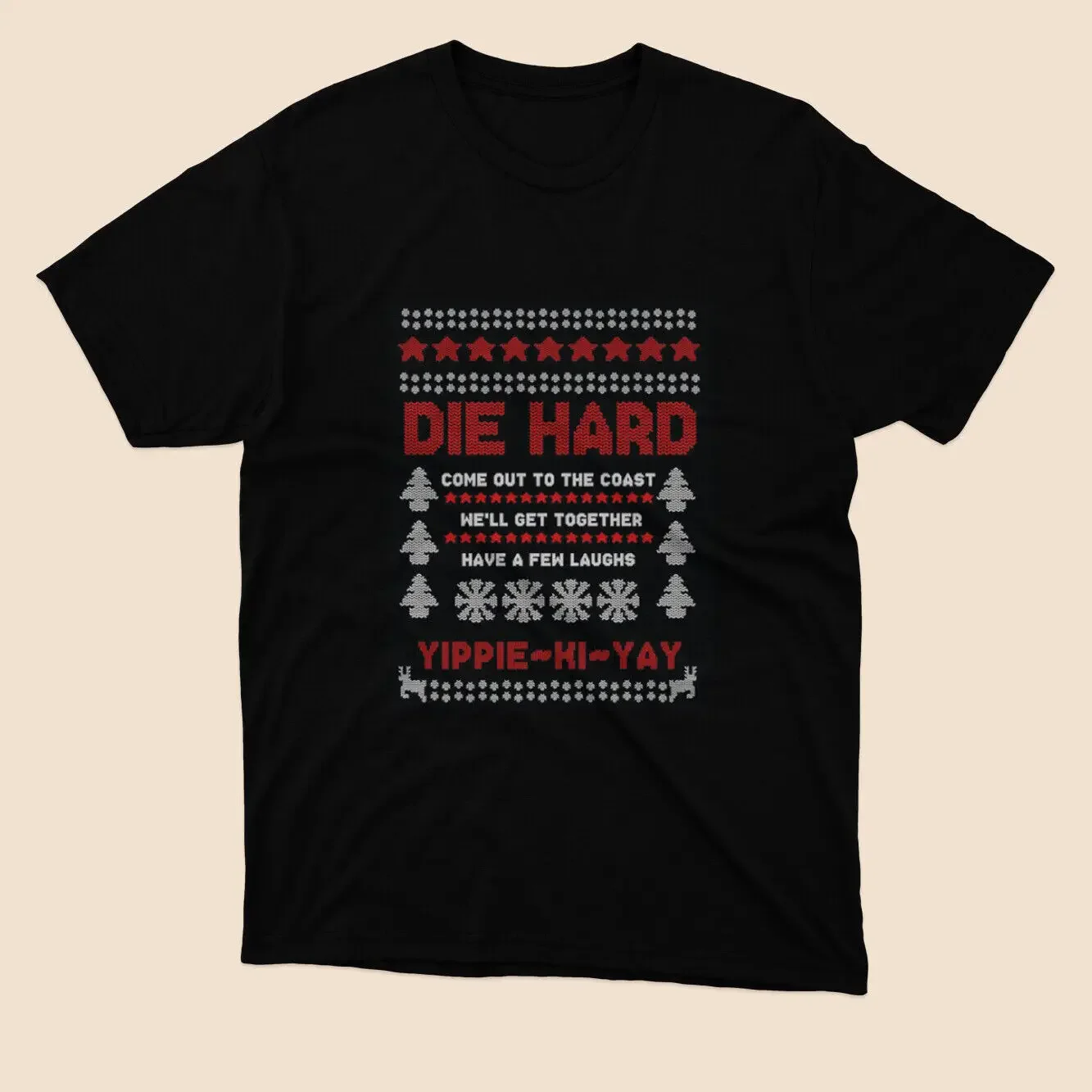 NWT Die Hard 2018 Christmas Jumper Logo Black T shirt Size S to 5XL