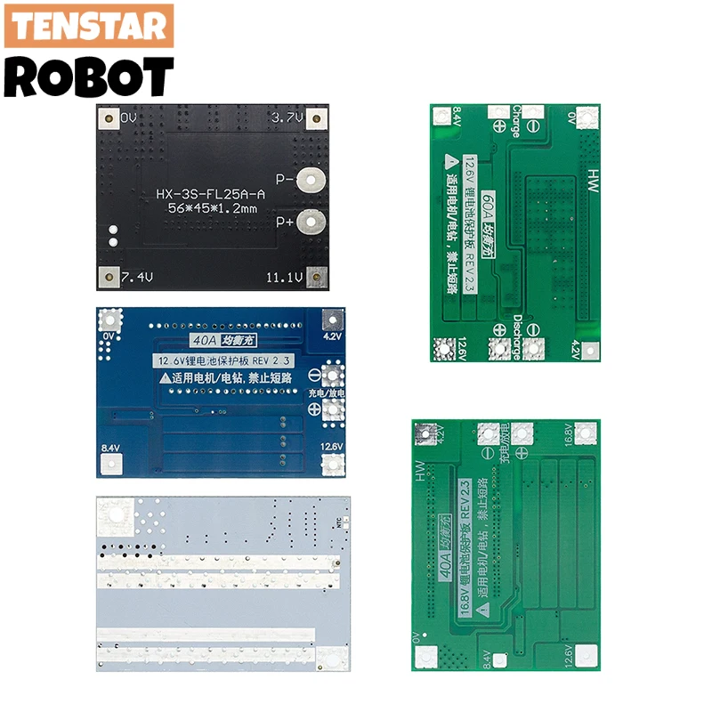 3S 4S 5S li-ion batteria al litio 18650 caricabatterie BMS 25A 30A 40A 60A 100A scheda di protezione con bilanciamento per motore trapano