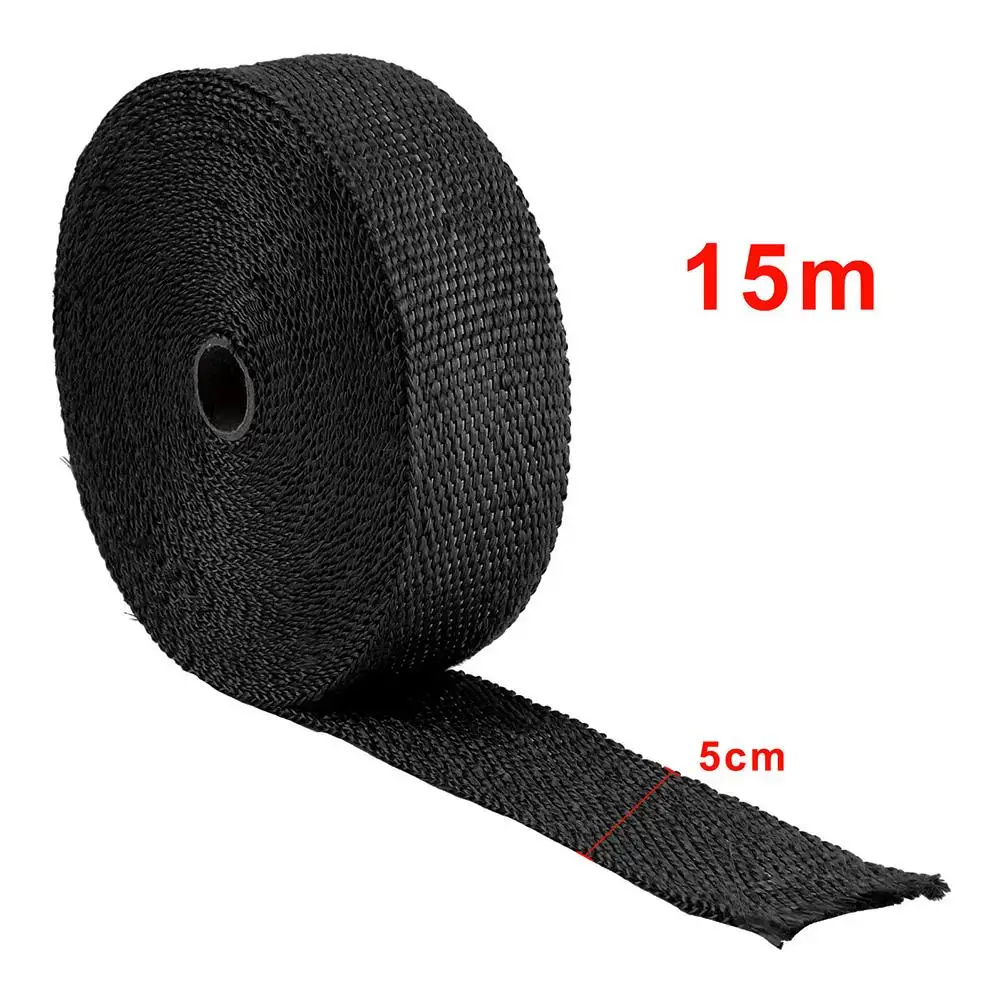 

Fiberglass Heat Titanium Exhaust Header Wrap Protects against Damage