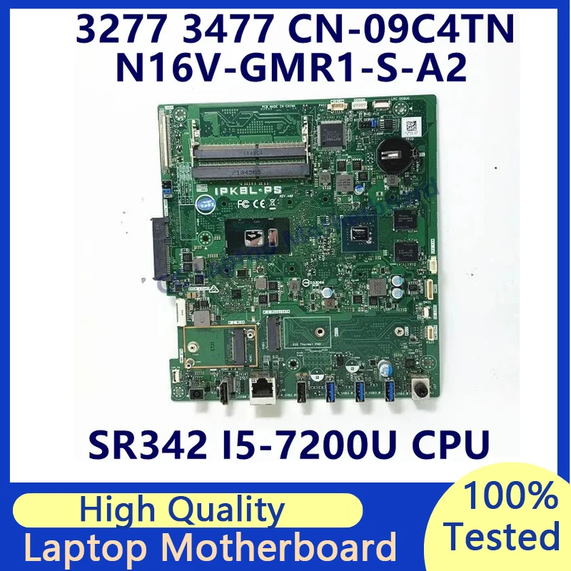 CN-09C4TN 09C4TN 9C4TN dellの3277 3477とSR342 I5-7200U cpu N16V-GMR1-S-A2ノートパソコンのマザーボード100% の作業井戸