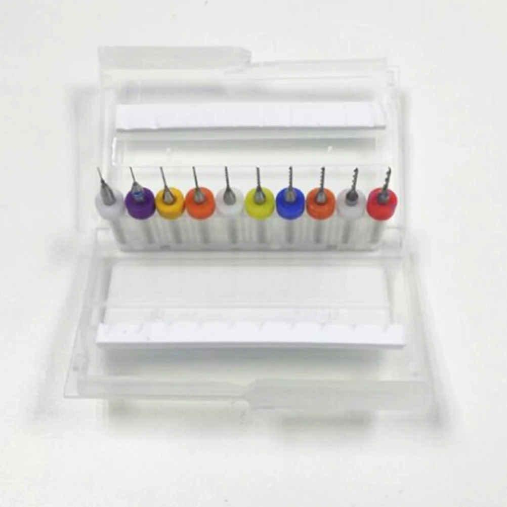 

10 pcs Engraving Drill Bits Tungsten Carbide PCB CNC Jewelery Tools Assorted Sizes High Hardness Precision Machining