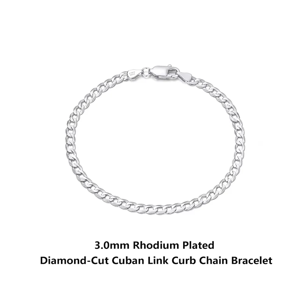 ORSA JEWELS Kubanisches Kettenarmband aus 18 Karat Gold, 925er Sterlingsilber, 5 mm, italienische Mode, handgefertigtes Armband, Schmuck für Männer und Frauen, SB123