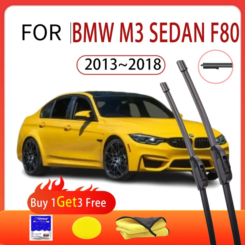 

For BMW M3 Sedan F80 2013~2018 2014 2015 New Car Front Wiper Multifunctional Boneless Silent Wiper Blade Rubber Strip Auto Parts