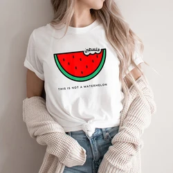 Funny Watermelon T-Shirt This Is Not A Watermelon Tshirts Peace and Love T Shirt Short Sleeve Human Right Graphic Tee Streetwear