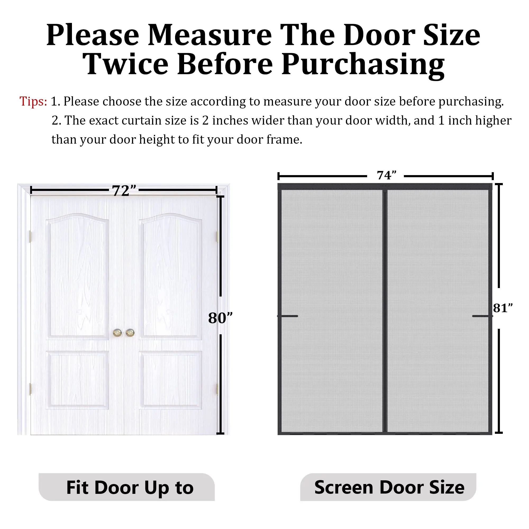 2026 Upgraded Magnetic Screen Door - Reinforced PP Nano Mesh, Heavy Duty Hands-Free Auto-Seal, Windproof & Pet Friendly