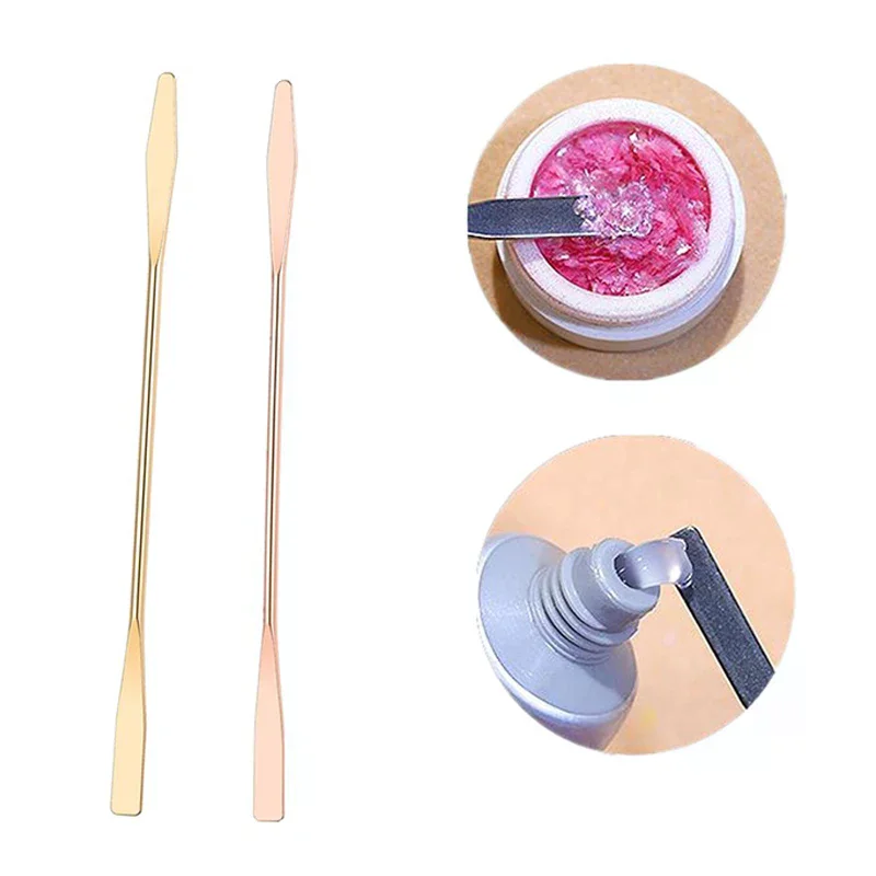 مسمار الفن ظلال العيون كريم اثارة قضيب الفولاذ المقاوم للصدأ المعادن هلام اثارة أداة ملعقة دبوس مسمار الملحقات والأصباغ أدوات خلط