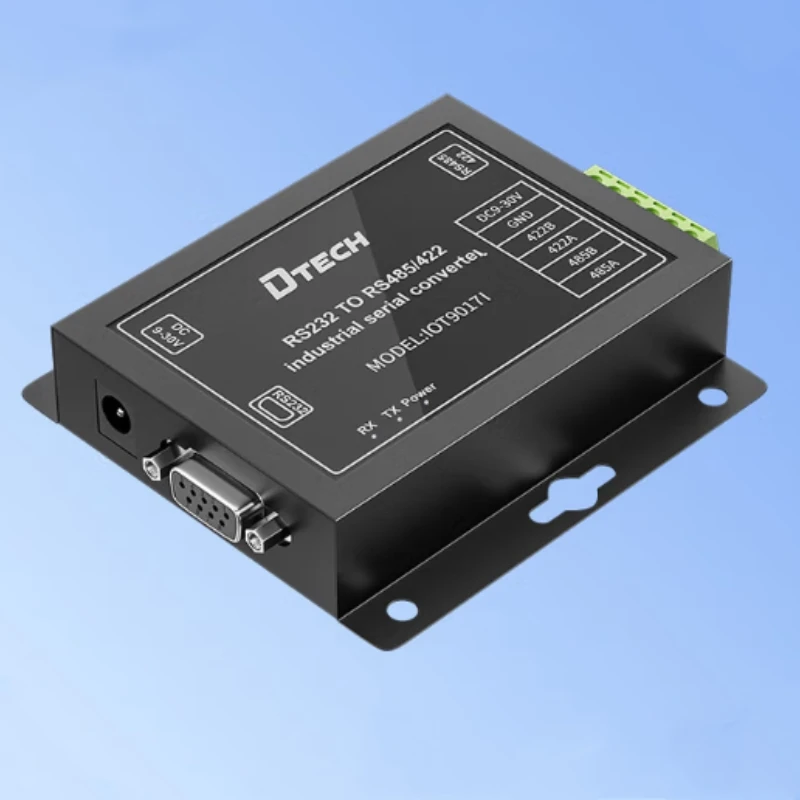 DTECH IOT9017I RS232 to RS485/422 Serial Port Photoelectric Isolated Interface Active Converter