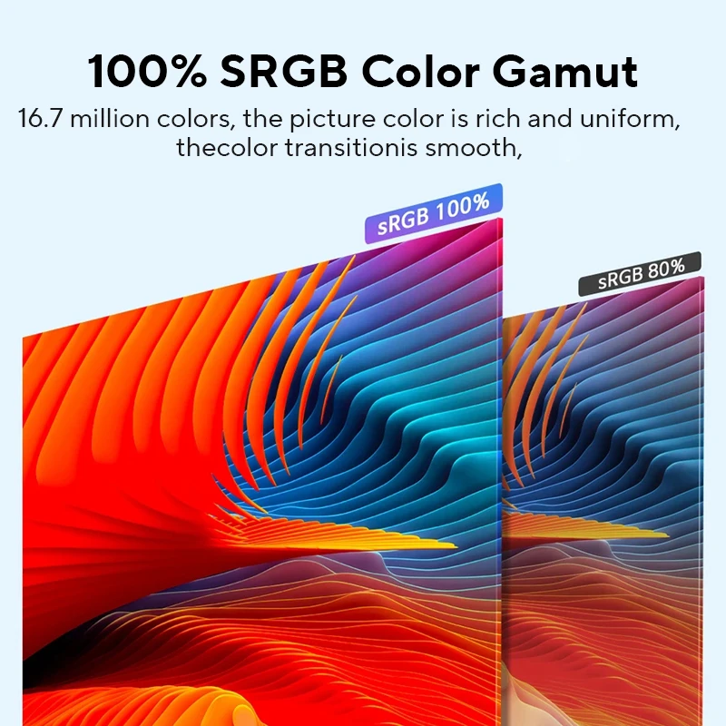 HGFRTEE 18.5inch Portable Monitor 100Hz RGB100% With VESA Hole & Back bracket Laptop Extended Display ADS-IPS HDR Screen image 2