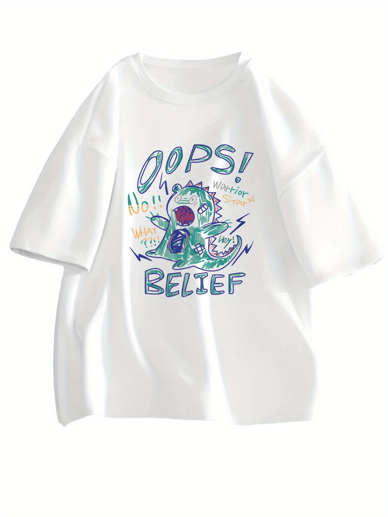 Stampa grafica per cena dei cartoni animati adatta a tutte le stagioni, t-shirt da uomo e da donna a maniche corte, ampia e casual, di tendenza di lusso