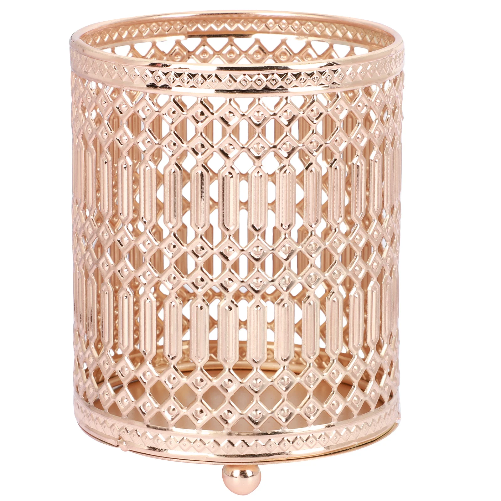 

Metal Pattern Ornaments Brush Holders Storage Make up Hollow Cosmetics Makeup Canister Brushes