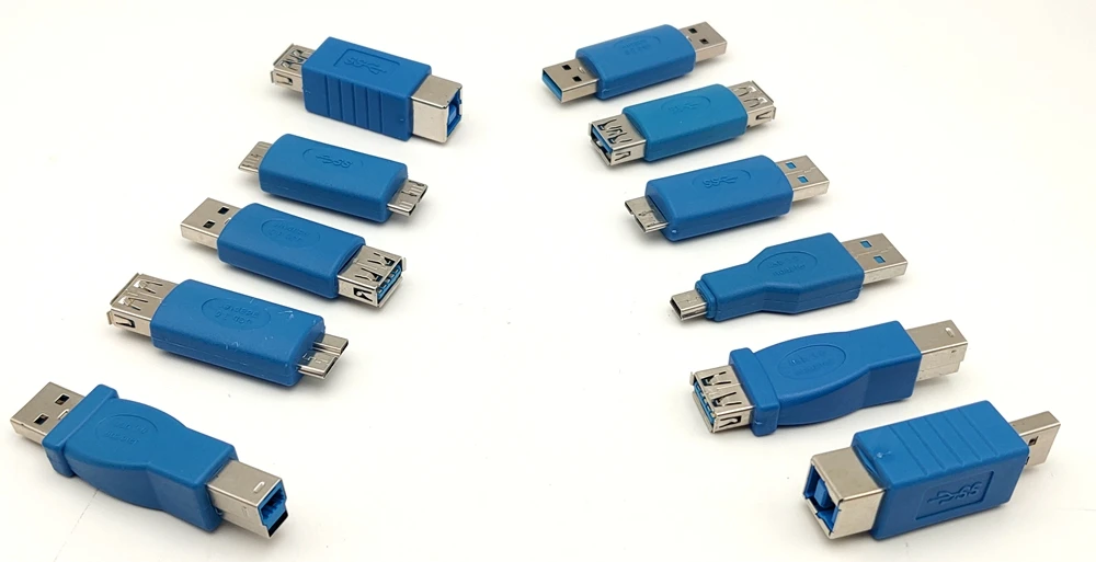 1 szt. Super prędkość USB 3.0 typ męski żeński na USB 3.0 typ B konwerter do drukarki konwerter Adapter micro B męski