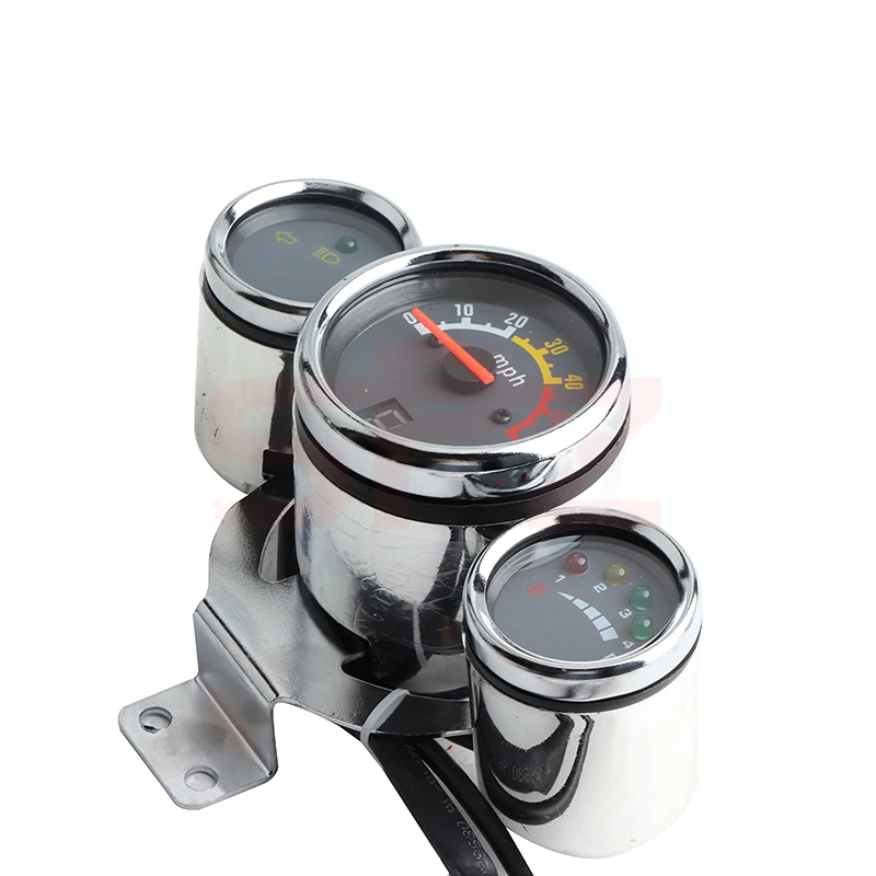 Full metal shell motorcycle retro modification universal dual mileage meter speed code