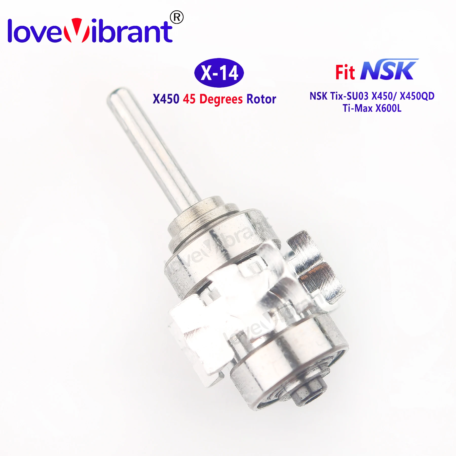 NSK Dental Handpiece Turbine Rotor NSK X450 45 Degrees Rotor For NSK Tix-SU03 X450/ X450QDTi-Max X600L High Speed Handpiece