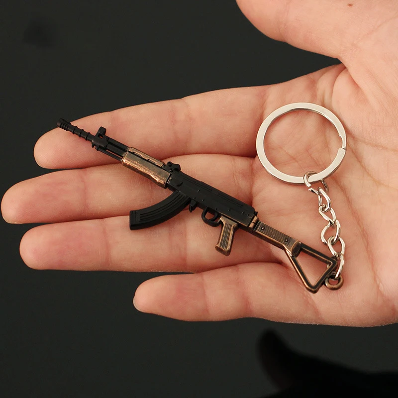 لعبة تأثيري نموذج بندقية صغيرة للجماهير ، سلاح معدني ، المعلقات على ظهره ، حقيبة سلسلة المفاتيح ، ديكور الهالوين ، هدايا عيد الميلاد ، جمع المشجعين #3