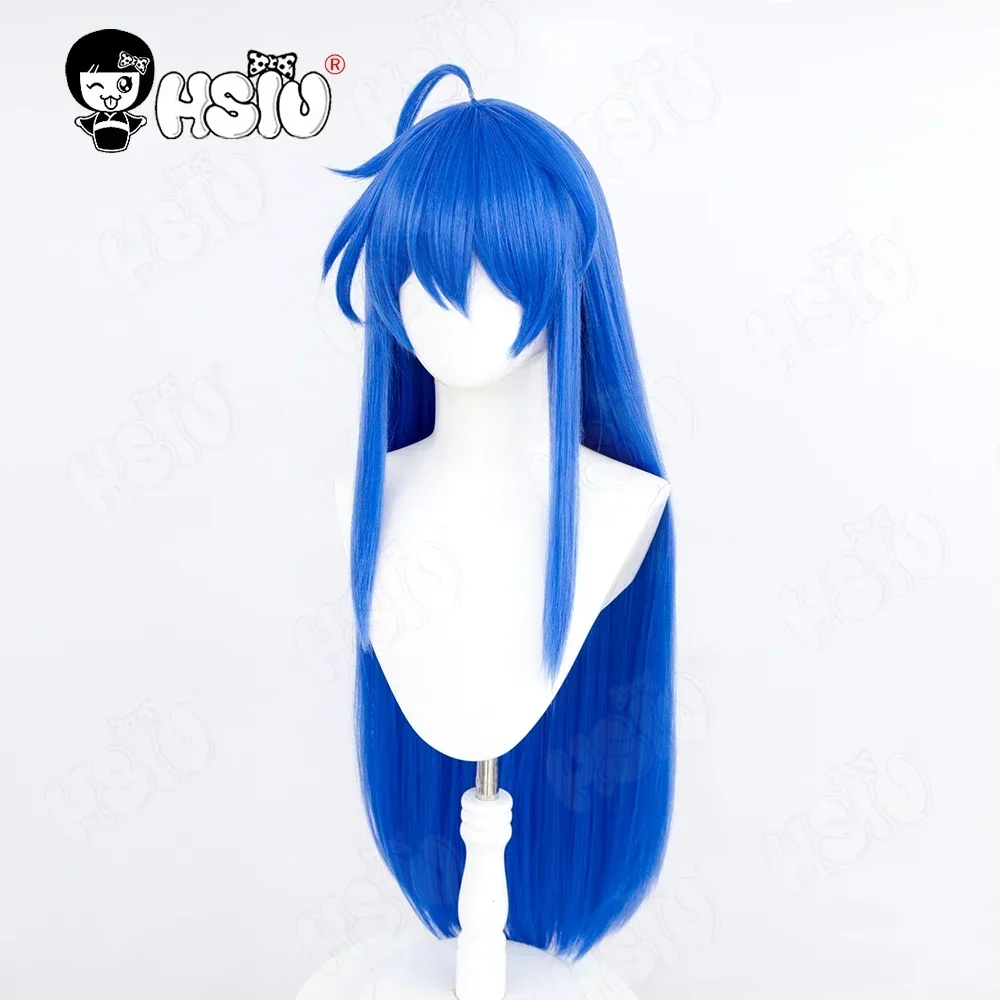 CosplayHSIU-Perruque sintético mixte KonMiCosplay, cheveux longs bleus, capó de perruque, anime Lucky Star