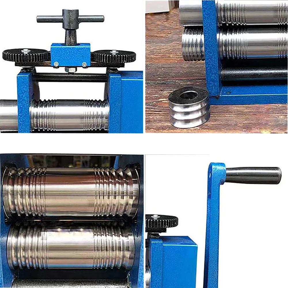 مطاحن درفلة سلكية يدوية ، مكبس ورق دائري ، آلة صنع المجوهرات ، الأدوات والمعدات ، الأزرق