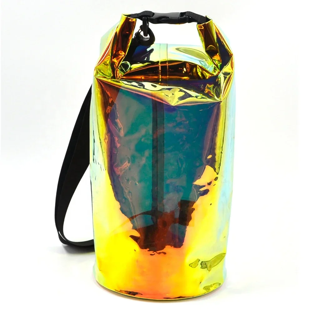 

Quanzhou le city outdoor ocean pack dry bag low price 5L 10l 15L 20L floating tarpaulin sling holographic waterproof bag pack