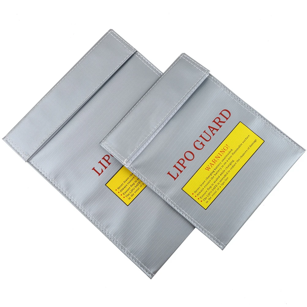 

Lipo Protection Bag Black Fiberglass 30x23x3cm Explosion Proof Fireproof Storage Case Safe Charging Workshop Home